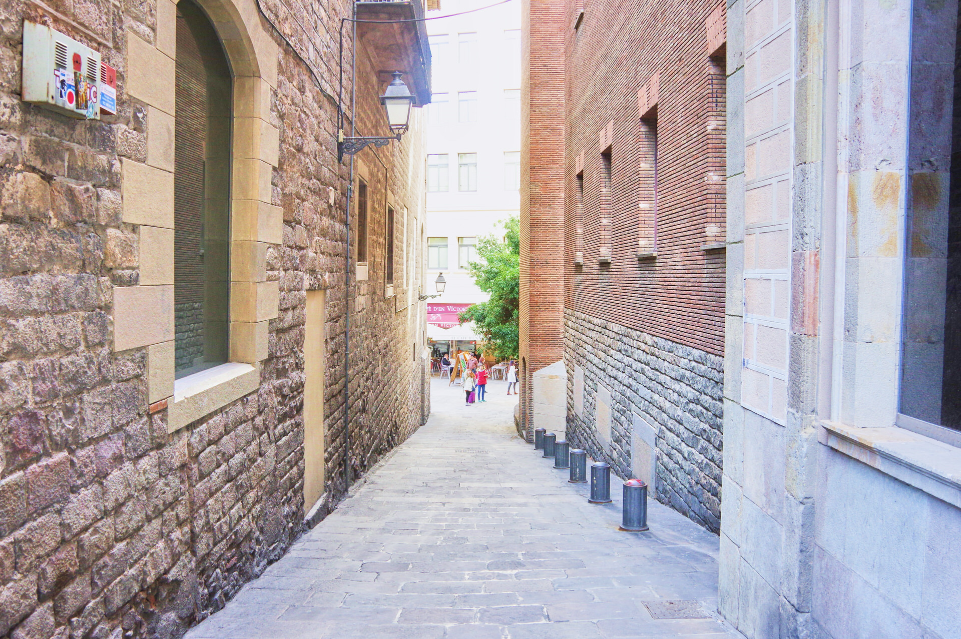 バルセロナ旧市街の道