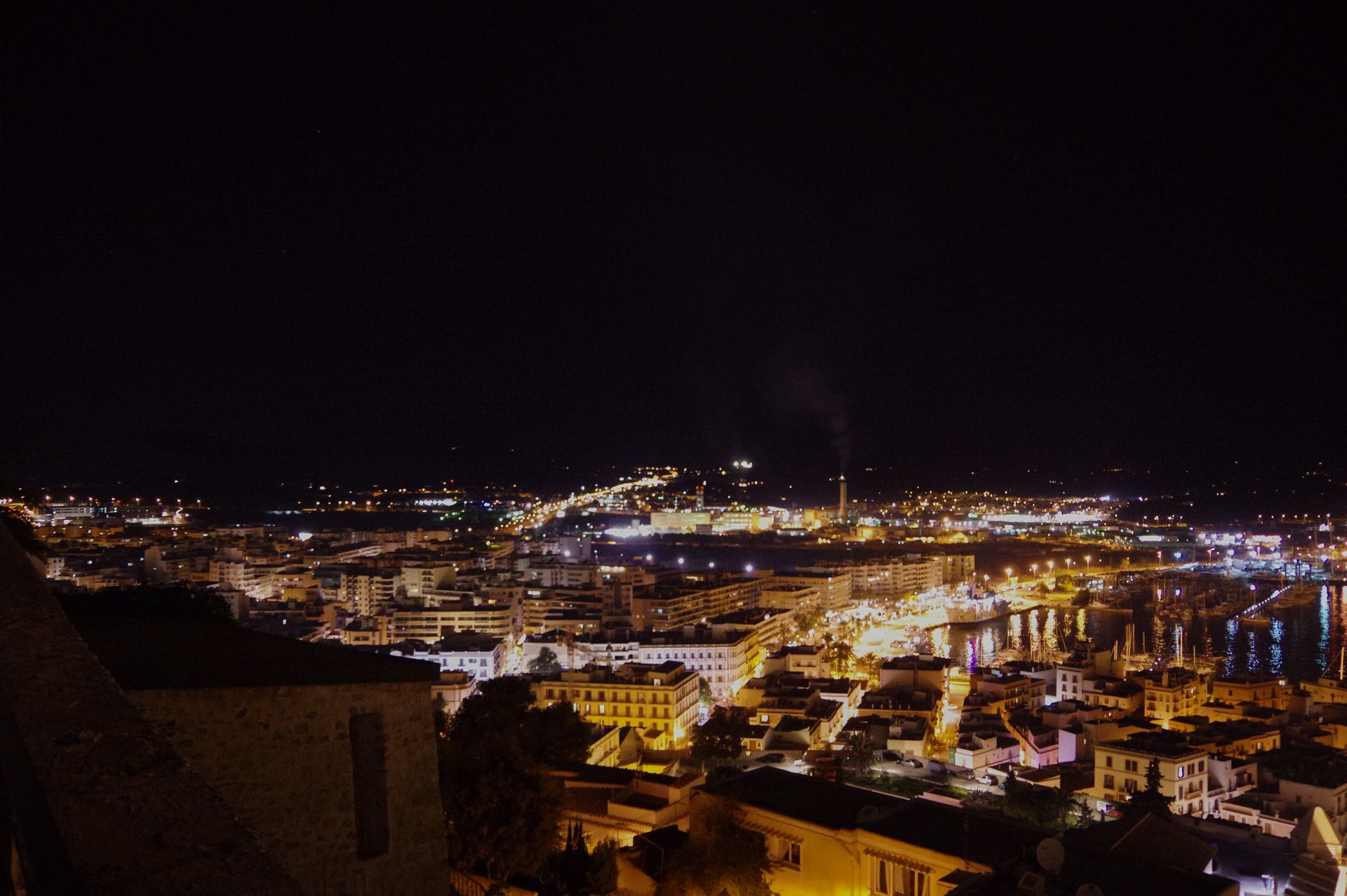 イビサ島 旧市街からの夜景