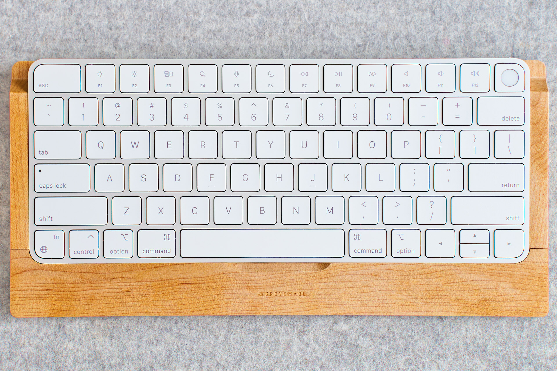 Wood Apple Keyboard Tray Magic Keyboard 載せて